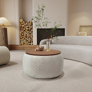 Debe Drum Coffee Table with Storage