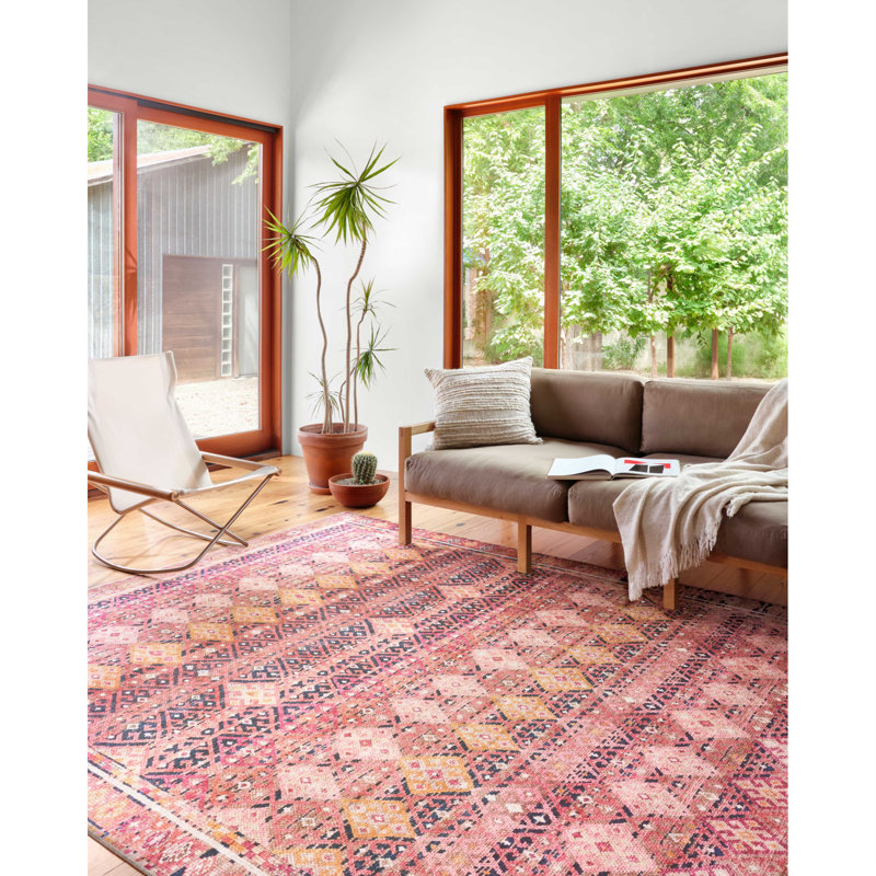 Tapis géométrique Iowa Park, Carré 18 po