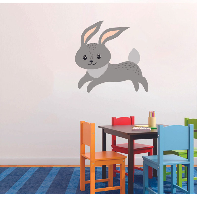 Adhésif décoratif "Lapin qui court", H 40 po x l 40 po