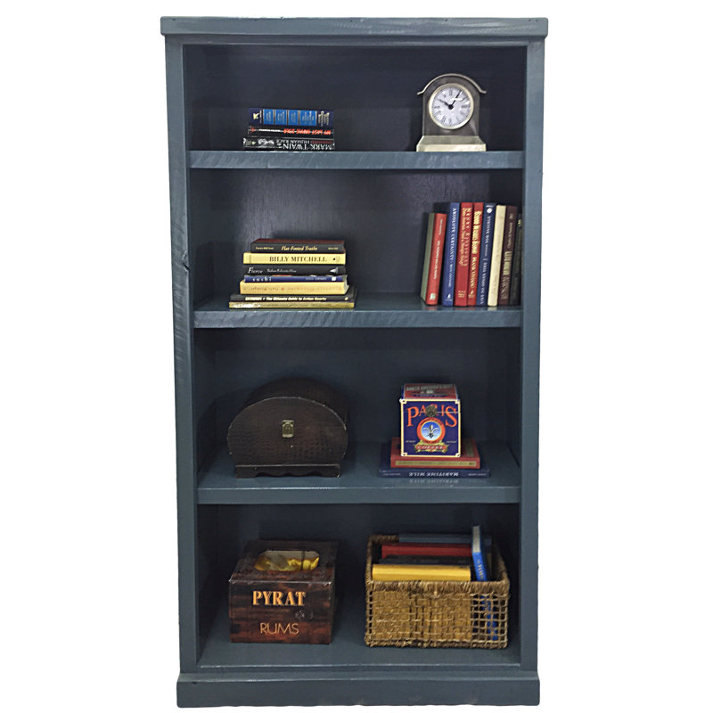 Bibliothèque standard en bois massif H 60 "x l 32" Maris, Rouge sang de bœuf