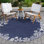 Tapis bleu marine intérieur / extérieur Seraphine