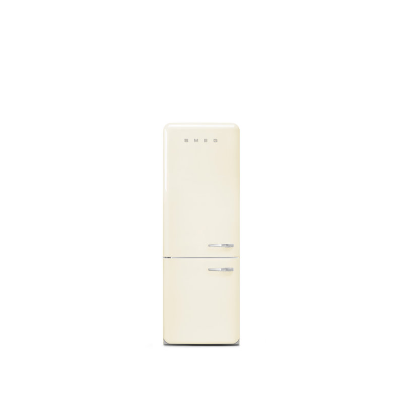 SMEG 27.8" Bottom Freezer 16.26 cu. ft. Energy Star Refrigerator, Right Handed, Cream