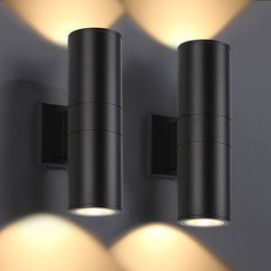 12'' H Integrated LED Cylinder Up Down Wall Light Outdoor Waterproof 12W 2700K Aluminum Wall Sconce