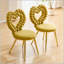 Fauteuil d'appoint capitonné en velours jaune-129041775-129041772