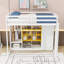 Lit mezzanine avec garde-robe, tablettes et armoire-948970014-948970012