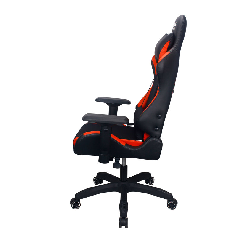 RaynorGaming Adjustable Ergonomic Faux Leather Swiveling PC & Racing Game Chair in Black, Blazers Gaming