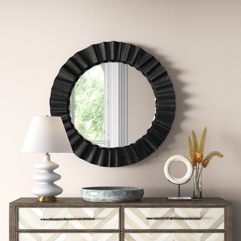Jepsen Wood Scalloped Wall Mirror