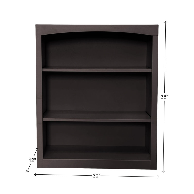 Bibliothèque classique Ossy, (3 tablettes) H 36 po x l 30 po x P 12 po, Noir uni