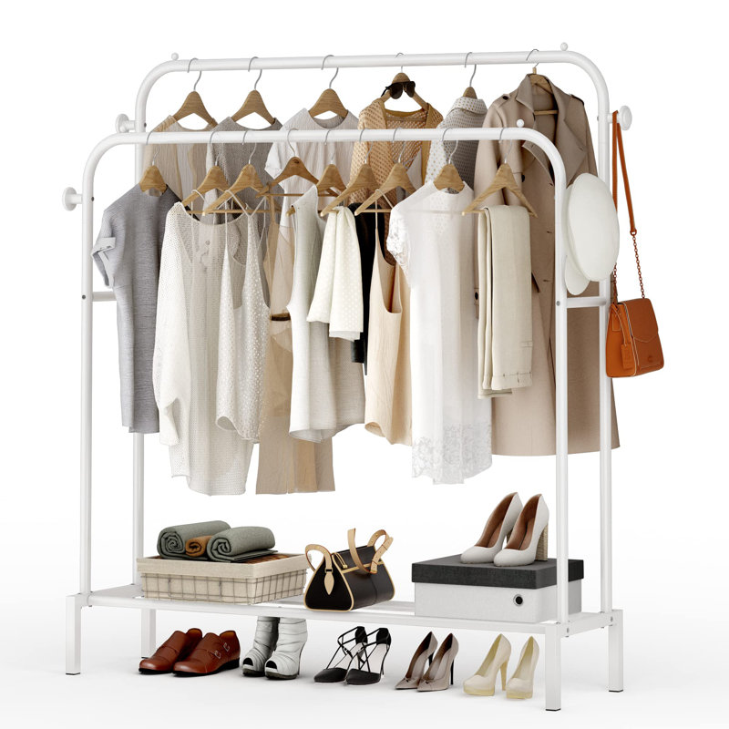 Portant à vêtements en métal Lymas, Blanc