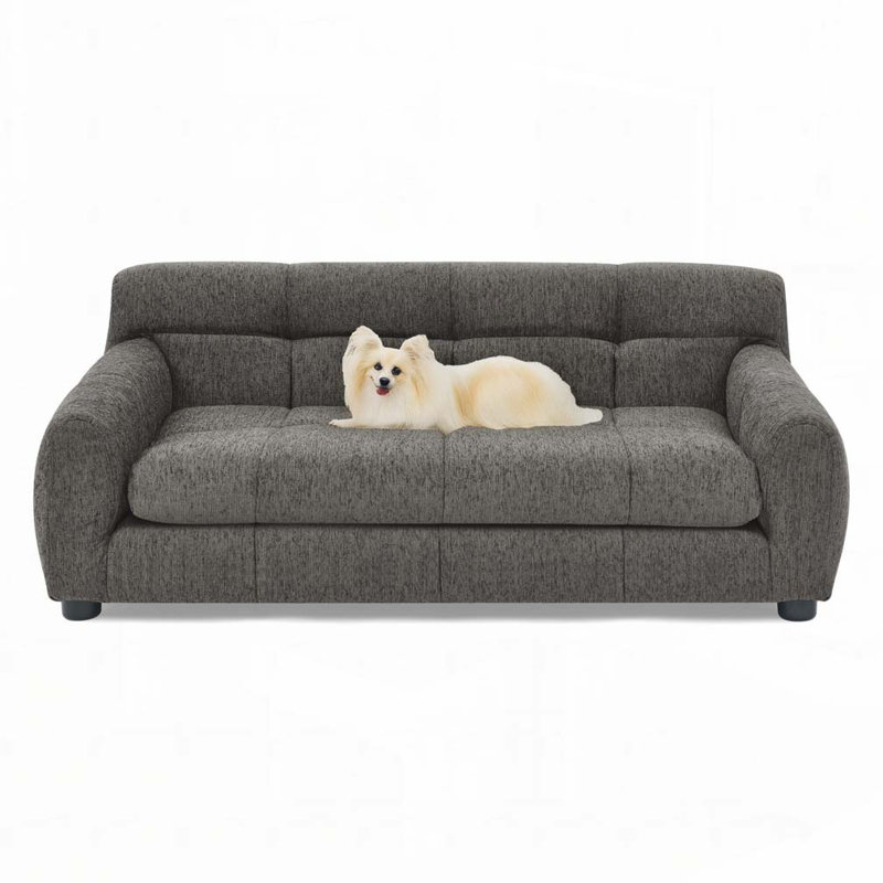 Lit rectangulaire pour chien, canapé-lit pour chien, Gris foncé
