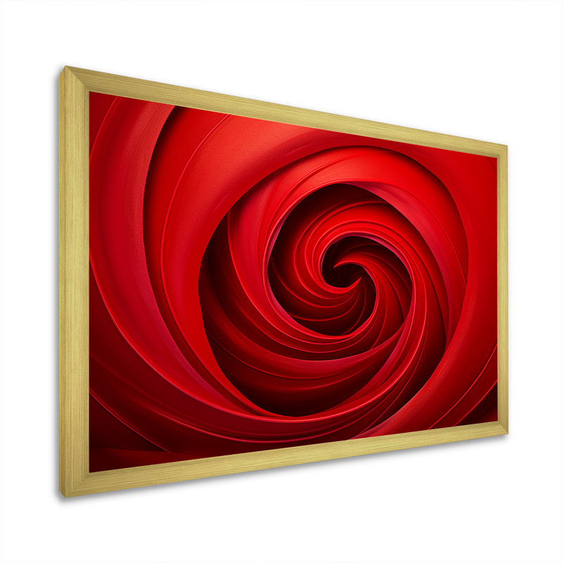 «Keansburg - Abstract Spirals», art mural, Impression dorée sur toile encadrée, H 12 po x l 20 po x P 1 po