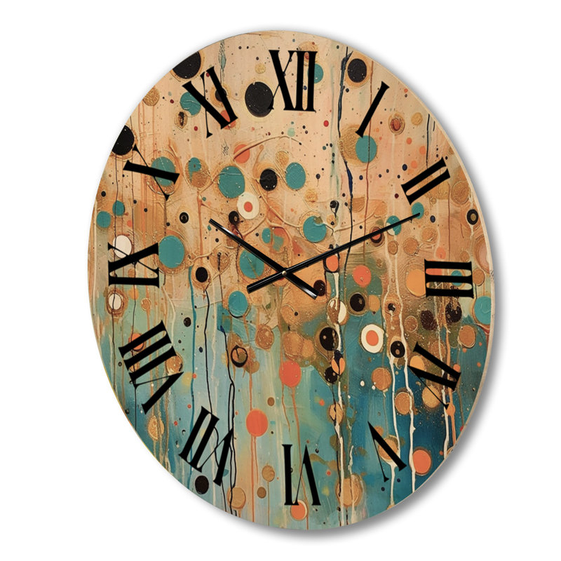 «I'm Take It Under Considération V» - Horloge murale surdimensionnée en bois Minimalisme, Moyenne