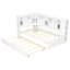 Lit de jour simple en bois avec tablettes de rangement-1959399998