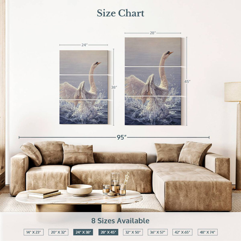Brampt Bathing Mute Swan, 38" H x 24" W