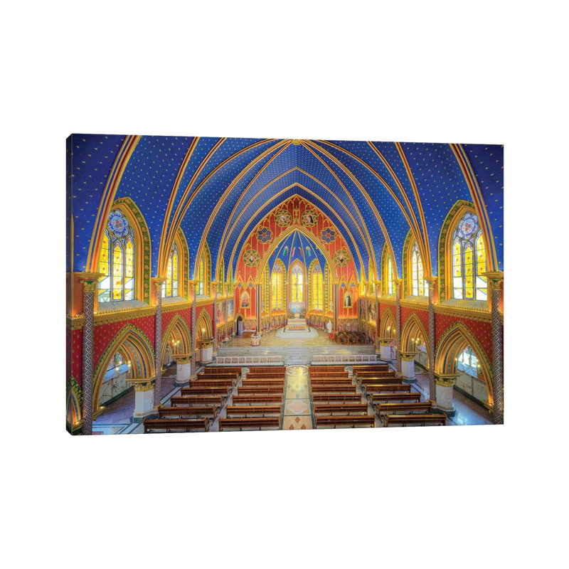 Interior of the Cathedral I 1 Piece Wrapped Canvas Wall Art, 20.32 cm H x 30.48 cm W