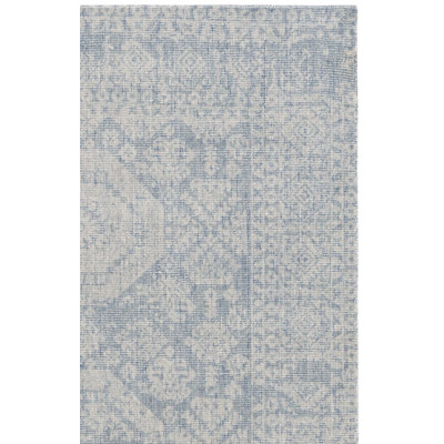 Allegresse Hand Loomed Wool/Cotton Oriental Rug in Blue