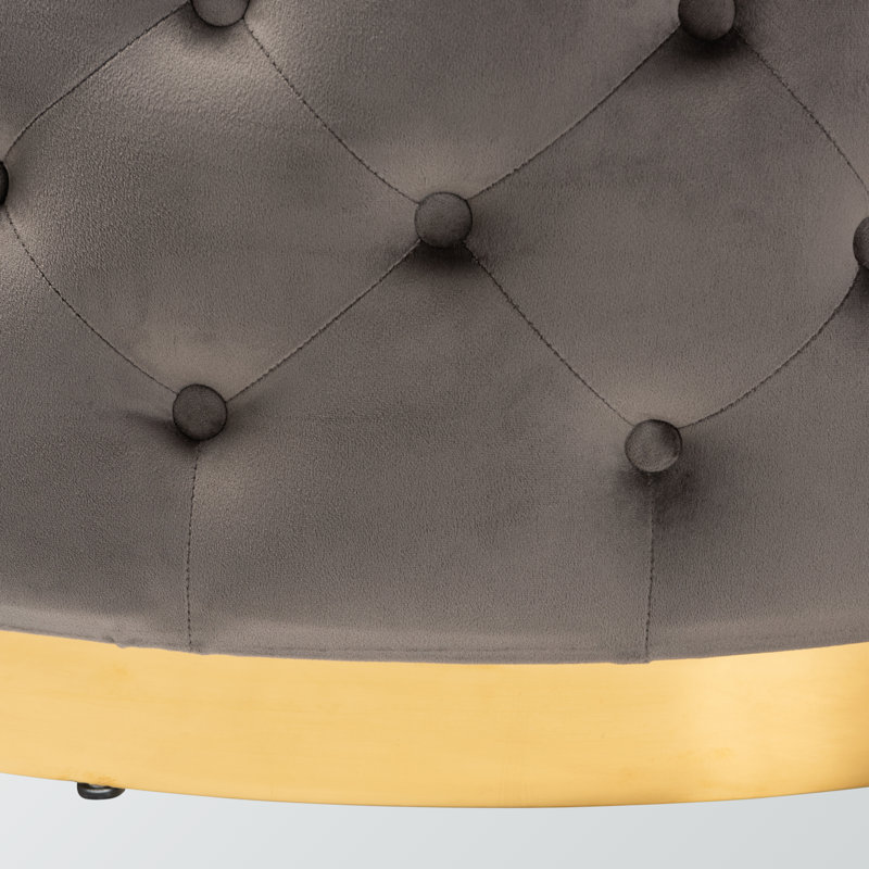 Izic Upholstered Ottoman, Gray