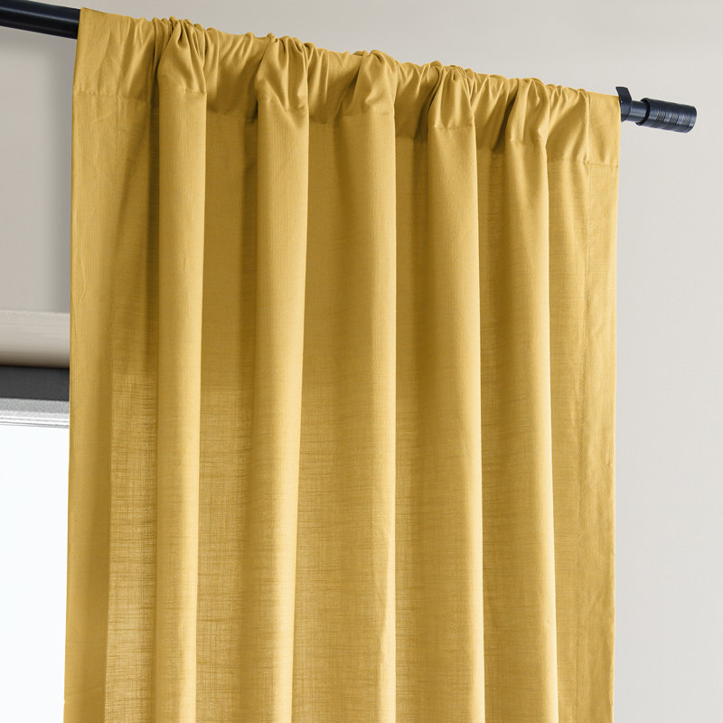 Paire de rideaux semi-transparents pour chambre à coucher Richardson - Paire de rideaux en coton texturé, l 50 po x L 108 po