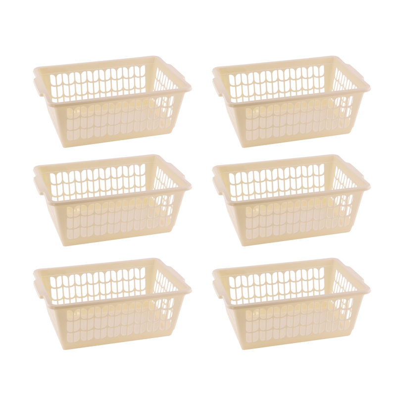 Ensemble de petits paniers en plastique, Beige