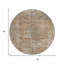 Tapis rond 8 po Taupe