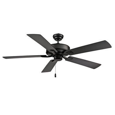 Velbreeze 52" 5-Blade Indoor Outdoor Ceiling  Fan - Matte Black