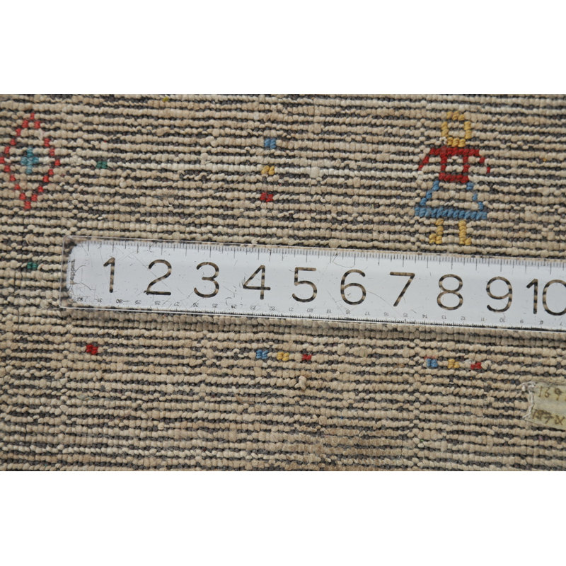 Tapis indien en laine fait à la main de style Gabbeh 6 x 9