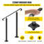 Hand Rails for Outdoor Steps, Wrought Iron Railing, Porch and Stair Railing Kit-263943958
