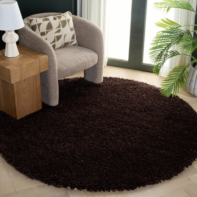 Assar Modern Handmade Shag Chocolate Area Rug