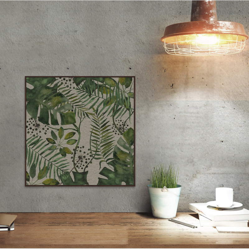 « hojas de palma », reproduction d’impression sur toile, H 48 po x l 48 po x P 1,5 po