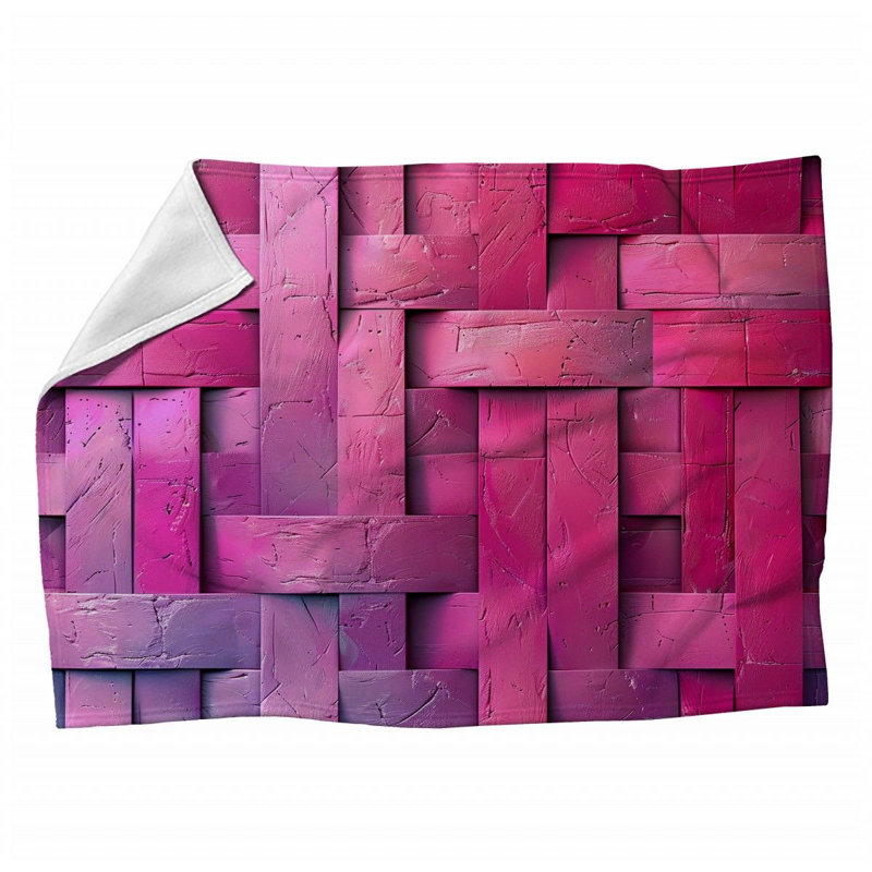 Wood Panels Art Machine Printed Throw Blanket, Throw
