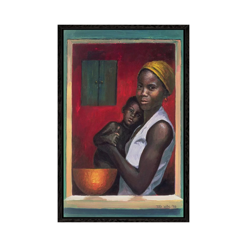 Tilly Willis 1 Piece Floater Frame Wall Art on Canvas, Black
