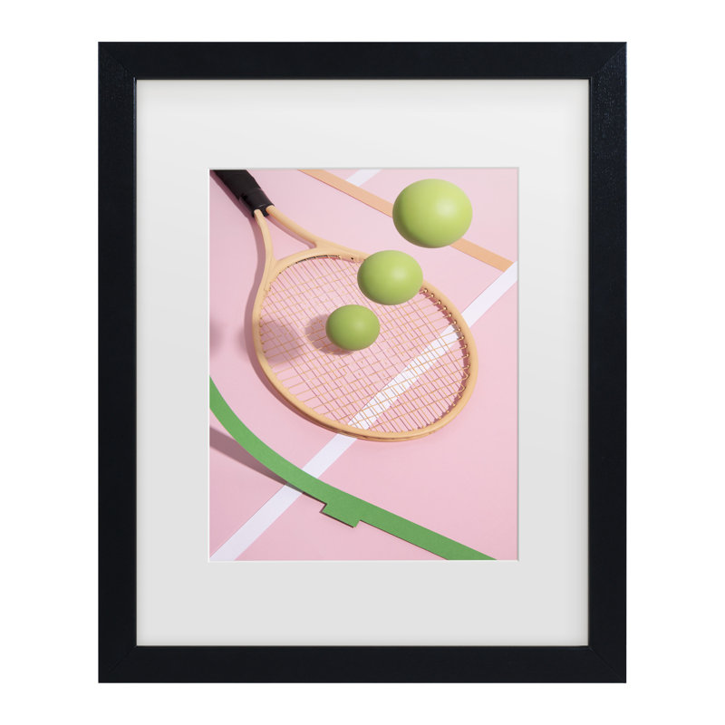 Julia Ramiro Tenis5, art encadré mat, H 18 po x l 22 po, Cadre noir
