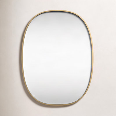 Sabine Metal Curved Oval Wall Mirror
