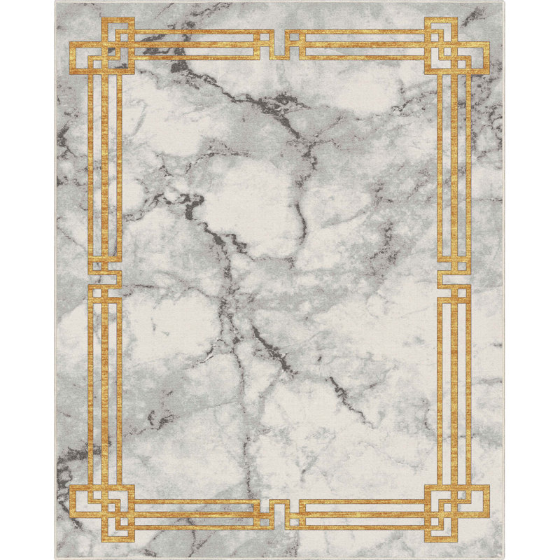 Tapis beige Mercer41 Gerde, Rectangle 9 pi 10 po x 13 pi