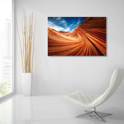 «The Grand Wave 2» par David Drost, art mural en verre acrylique, 36 po x 24 po