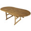 Oval Wooden Extendable Outdoor Dining Table