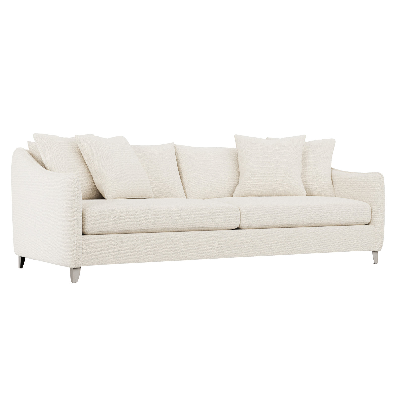 Joli Upholstered 90'' Loveseat, Cream Chenille 1345-002, Brown