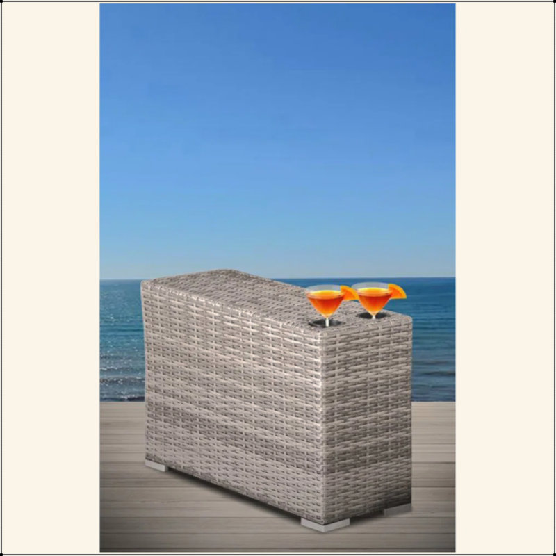 Table d'appoint extérieure entièrement assemblée pour une vie extérieure élégante et pratique