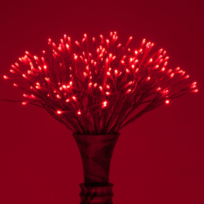 24'' LED Lighted Trees & Branches, Red/White