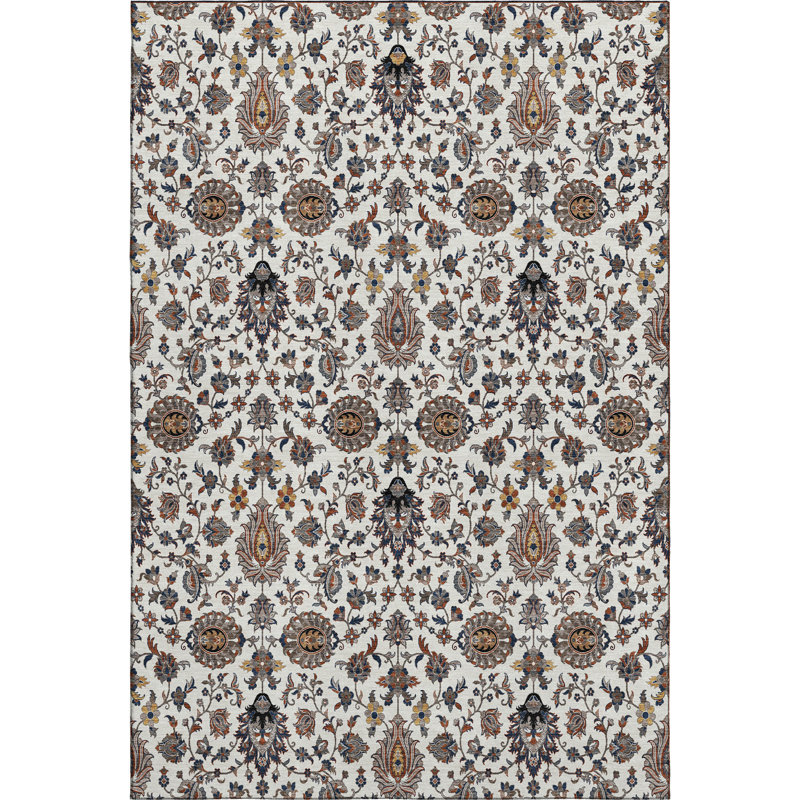 Tapis de qualité supérieure lavable à la machine Mayfield AMF2192 global, Ivoire ivoire, 5' x 7'6"