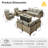 10 Piece Patio Furniture With Fire Pit Table, Outdoor Rattan Wicker Conversation Set With Glowing Coffee Table, Comfy Sectional Sofa Set With Swivel Rocking Chairs For Porch Balcony Backyard Pool-547644649