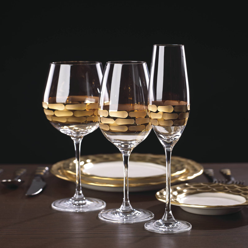 Truro Handmade Wine Glass, Gold