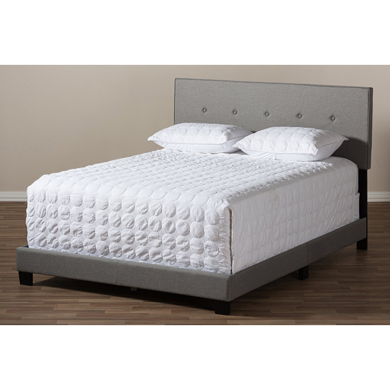 Lit tapissier standard Gardas, Grand, Gris clair