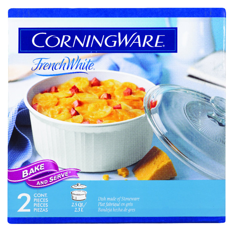 CorningWare French White 7-Pc Ceramic Bakeware Set with Lids, Chip and  Crack Resistant Stoneware Baking Dish, Microwave, Dishwasher, Oven, Freezer  and Fridge Safe