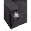 Canapé-lit modulaire réversible de 95 pouces Oby, chaise de rangement, USB, noir