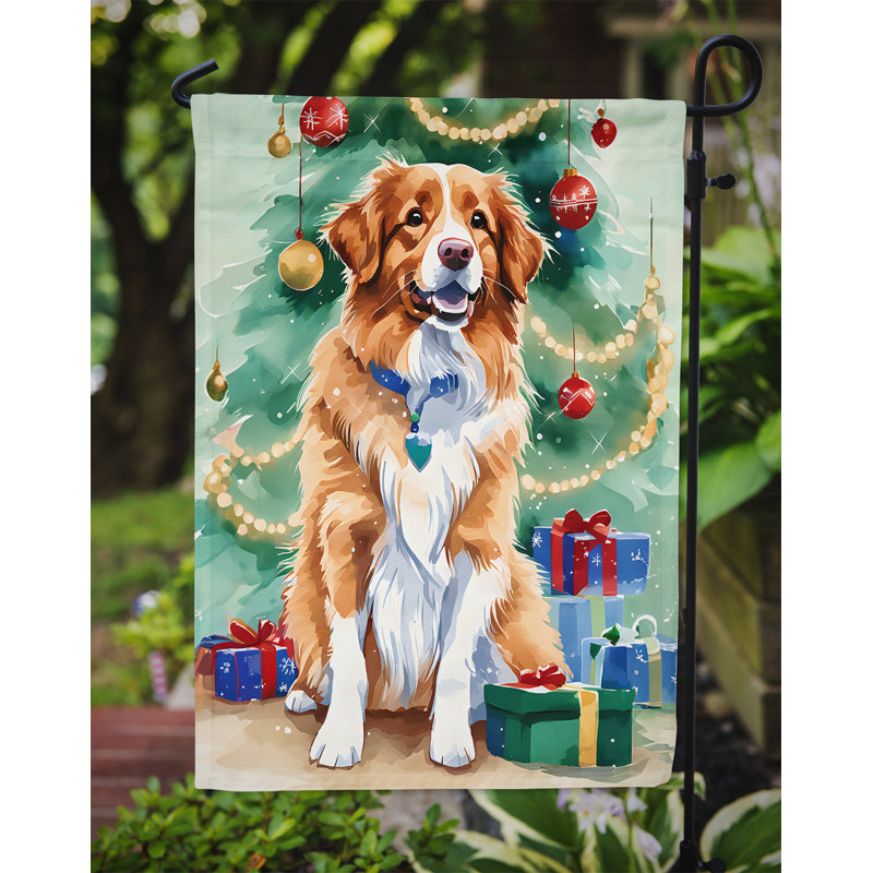 Polyester double face Noël, H 15,5 po x l 11,25 po