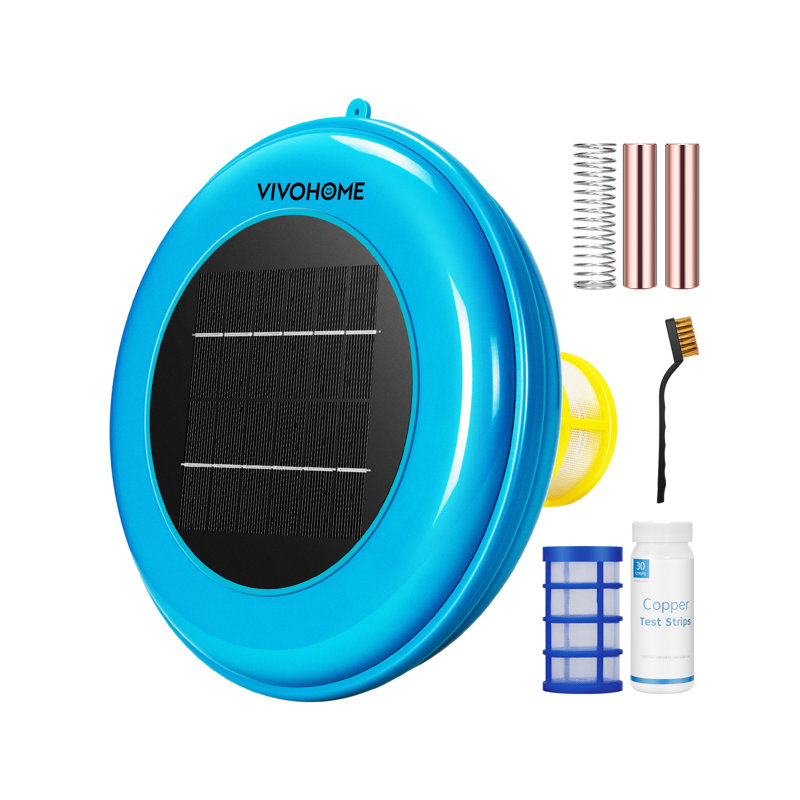 Outils de nettoyage solaires automatiques sans chlore pour piscine, Bleu