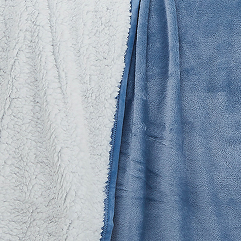 Jeté en sherpa surdimensionné et confortable Southshore Fine Linens, Bleu, Grand
