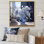 Arrangement de fleurs d'hibiscus bleu azur sur toile