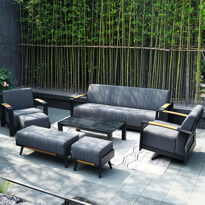 Friedlinde 9 - Person Patio Conversation Set with Cushions